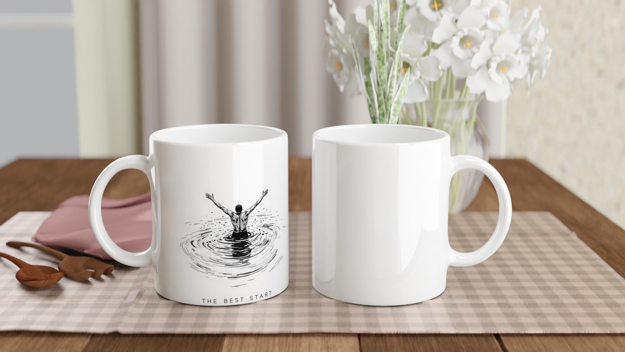 New Year January Cold Sea Mug — detail view | Wild Thread Co