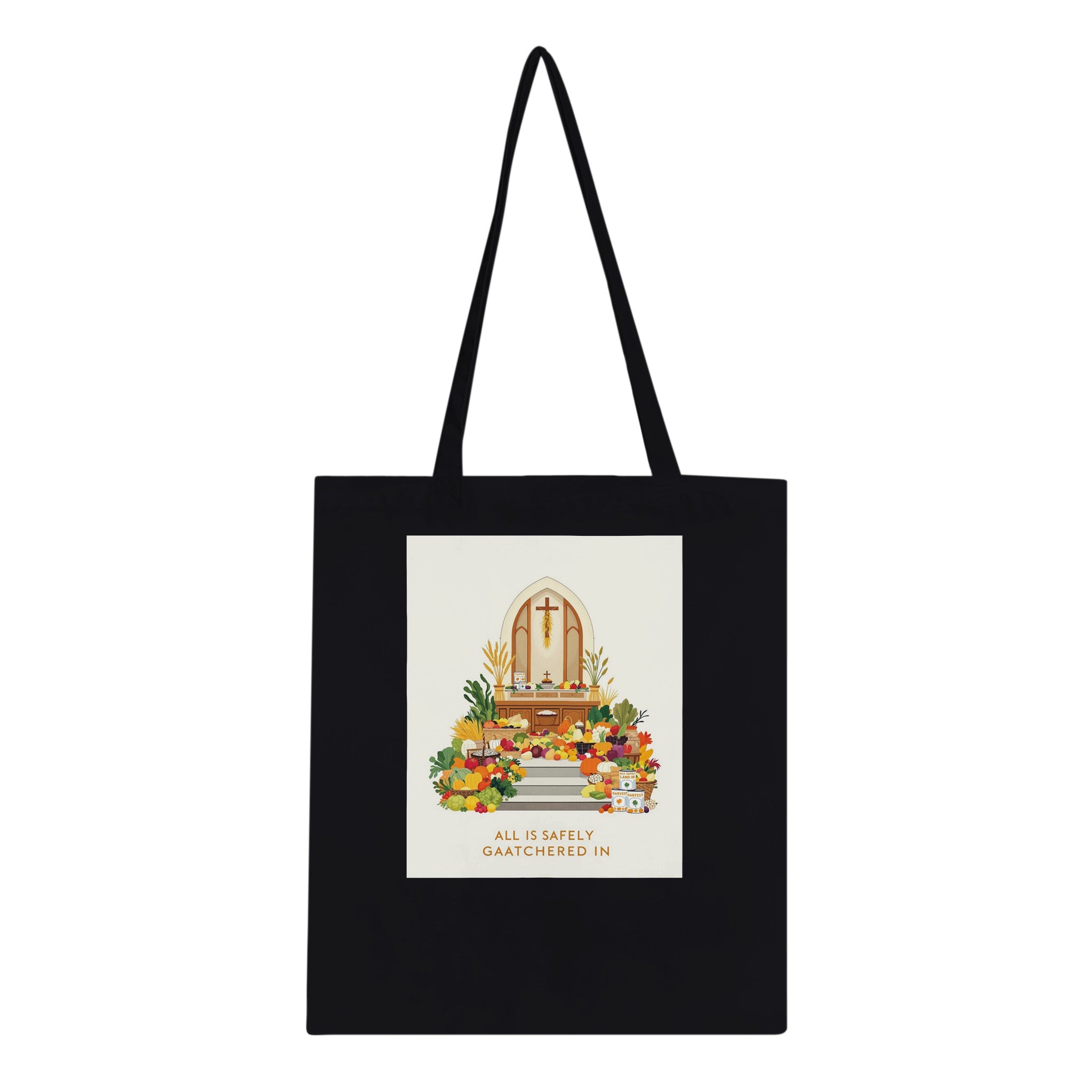 Harvest Festival Church Abundance Cotton Shopper UK Tote Bag — detail view | Wild Thread Co