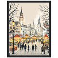 Christmas Market Lanterns Victorian Framed Print Wall Art Ready to — Framed Art Print | Wild Thread Co UK
