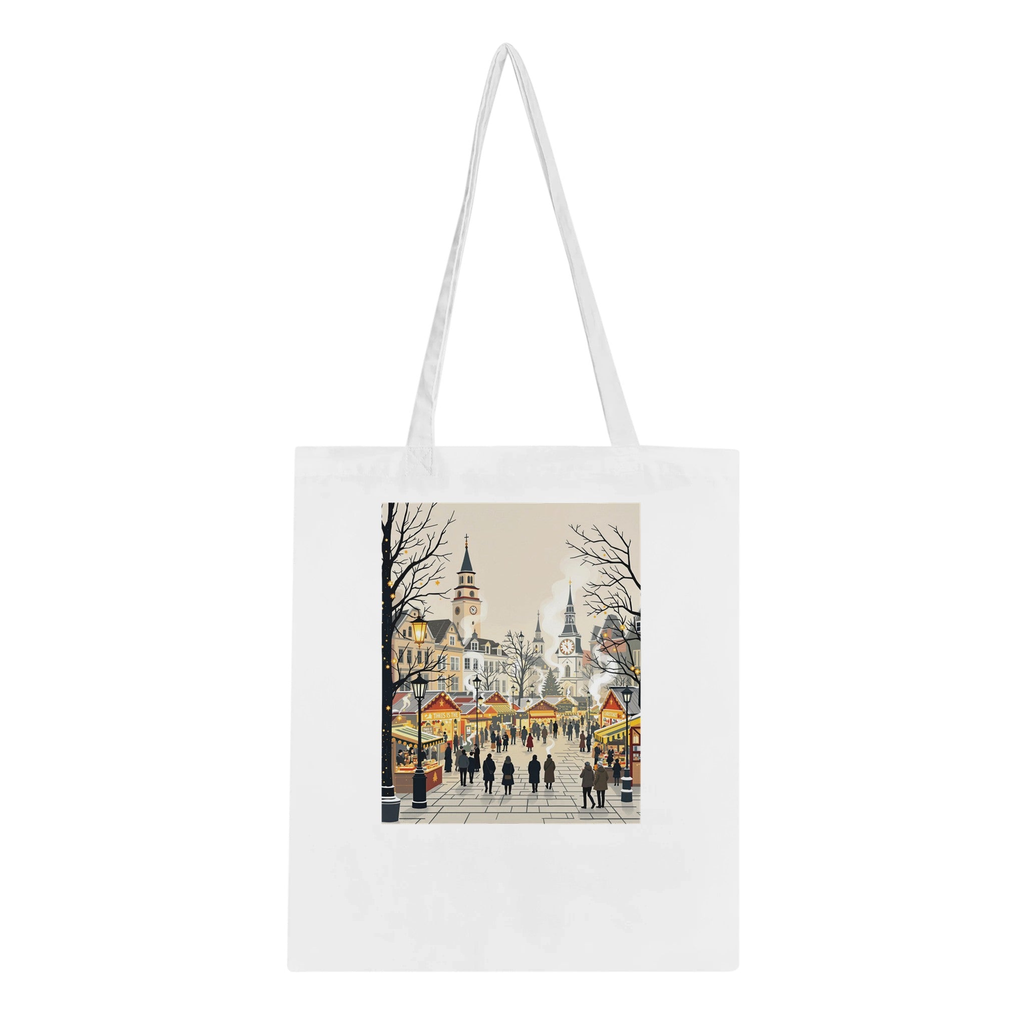Christmas Market Lanterns Victorian Cotton Shopper UK — Tote Bag | Wild Thread Co UK