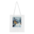Snowfall Village Pub Light Tote Bag Cotton Shopper UK — Tote Bag | Wild Thread Co UK
