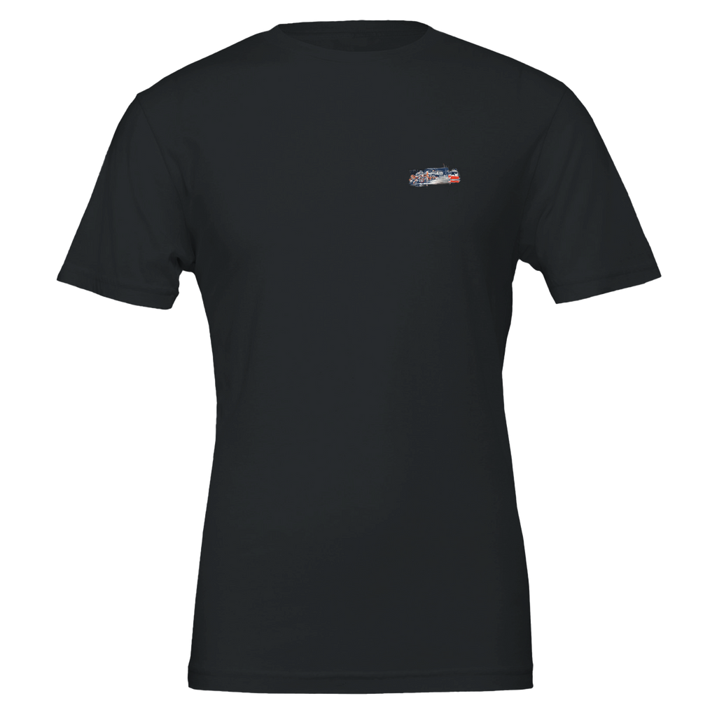 Fishing Village Lobster Pots Harbour T-Shirt Unisex Cotton Tee UK T-Shirt — detail view | Wild Thread Co