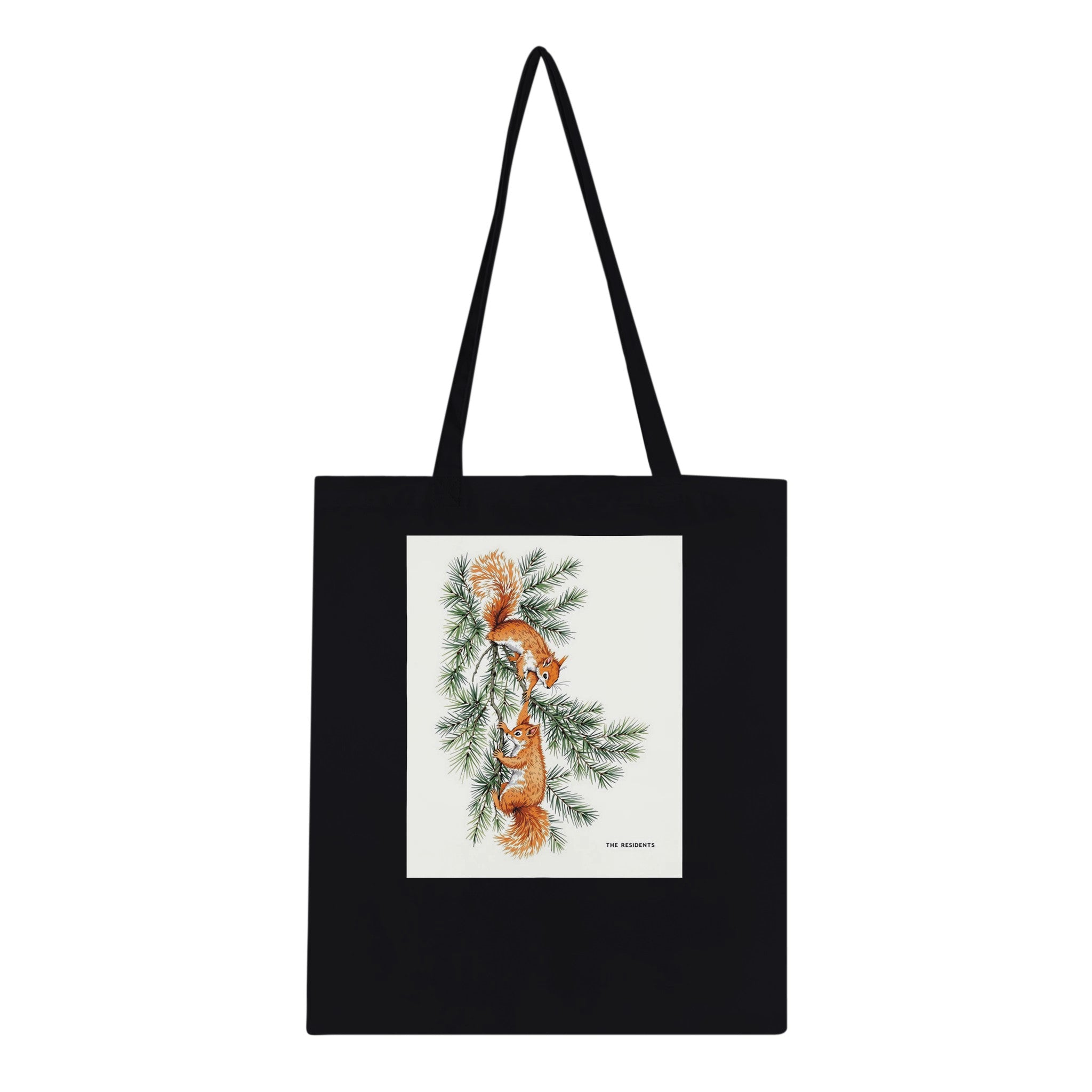 Red Squirrel Formby Pine Cotton Shopper UK Tote Bag UK Gift Tote Bag — detail view | Wild Thread Co