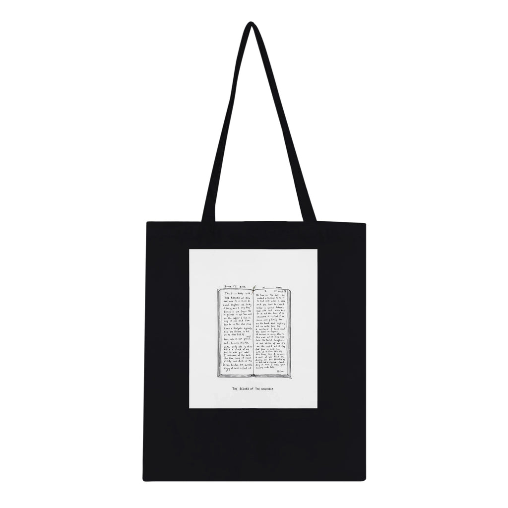 Bothy Book Register Page Cotton Shopper UK Tote Bag UK Gift Tote Bag — detail view | Wild Thread Co