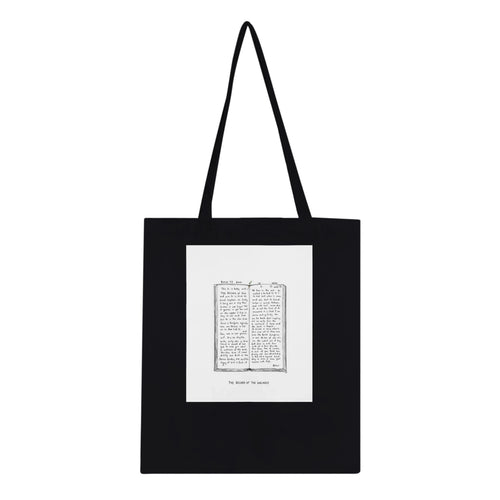 Bothy Book Register Page Cotton Shopper UK Tote Bag UK Gift Tote Bag — detail view | Wild Thread Co