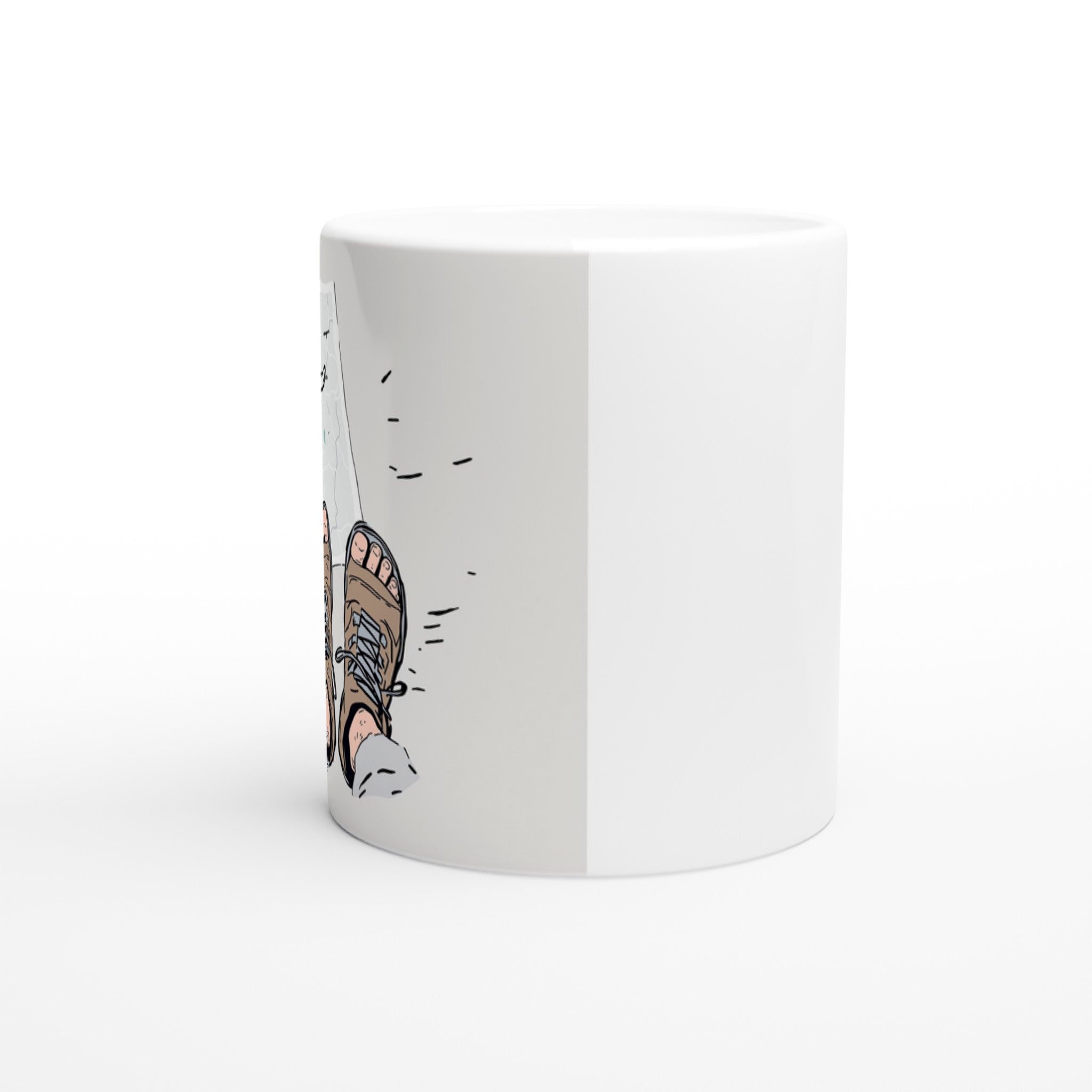 Long Distance Walker Blister Humour Coffee Tea Ceramic 11oz Mug Ceram Mug — detail view | Wild Thread Co