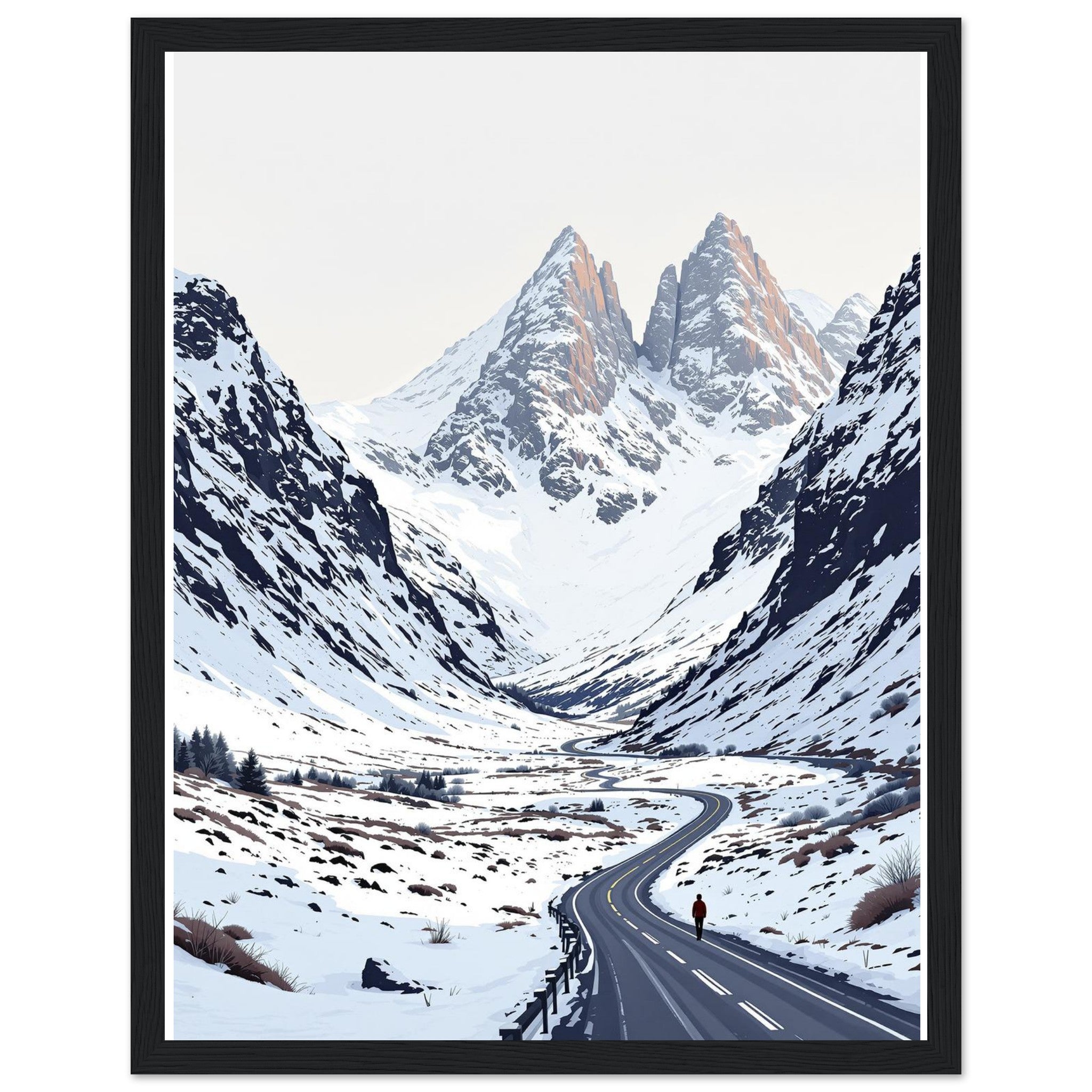 Glencoe Winter Snow Epic Framed Print Wall Art Ready to Hang UK — Framed Art Print | Wild Thread Co UK