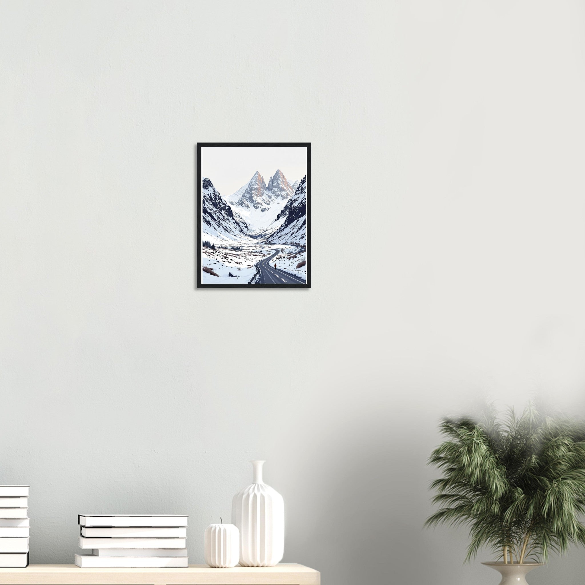 Glencoe Winter Snow Epic Framed Print Wall Art Ready to Hang UK Framed Art Print — detail view | Wild Thread Co