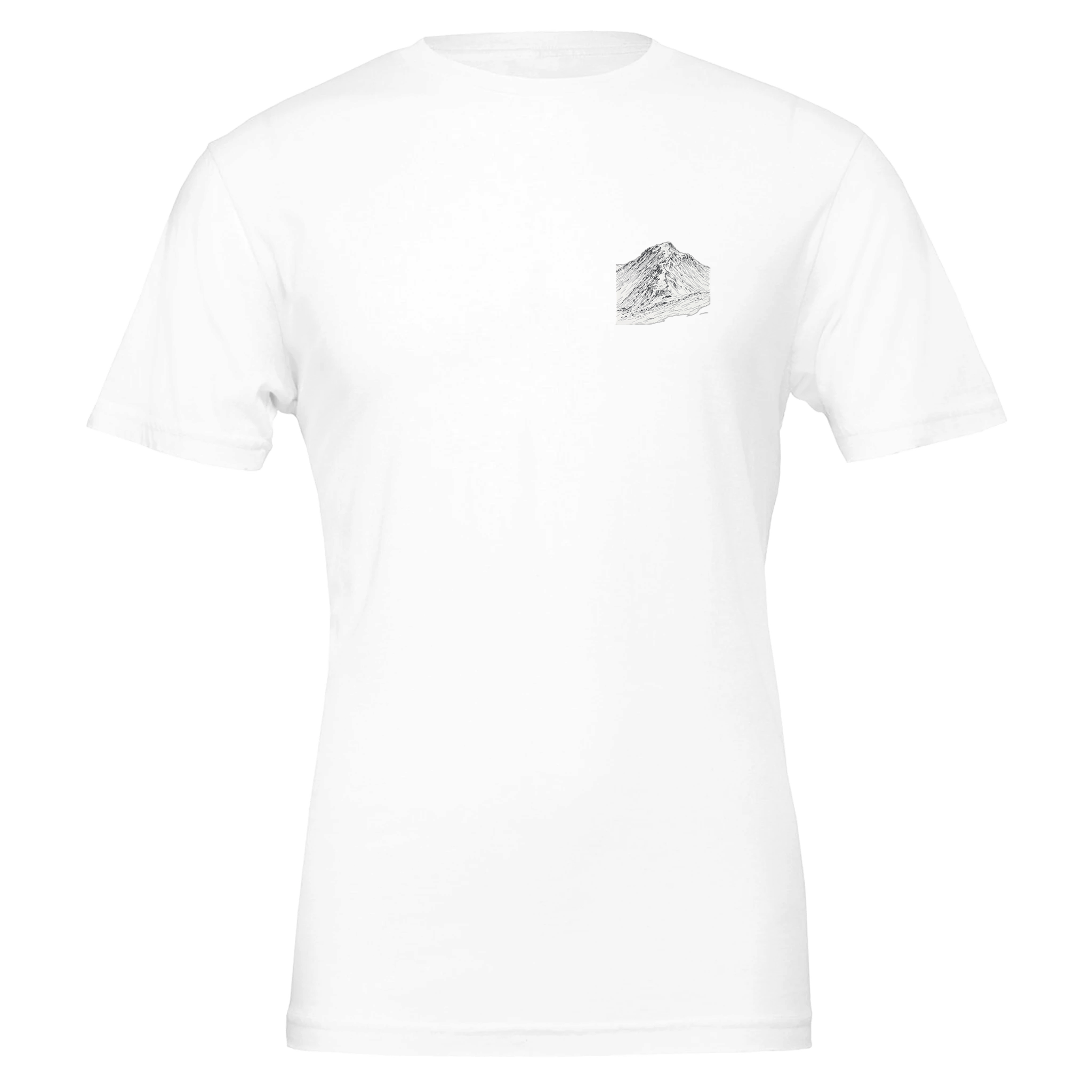 Wainwright Fells Map Notebook T-Shirt Unisex Cotton Tee UK T-Shirt — detail view | Wild Thread Co