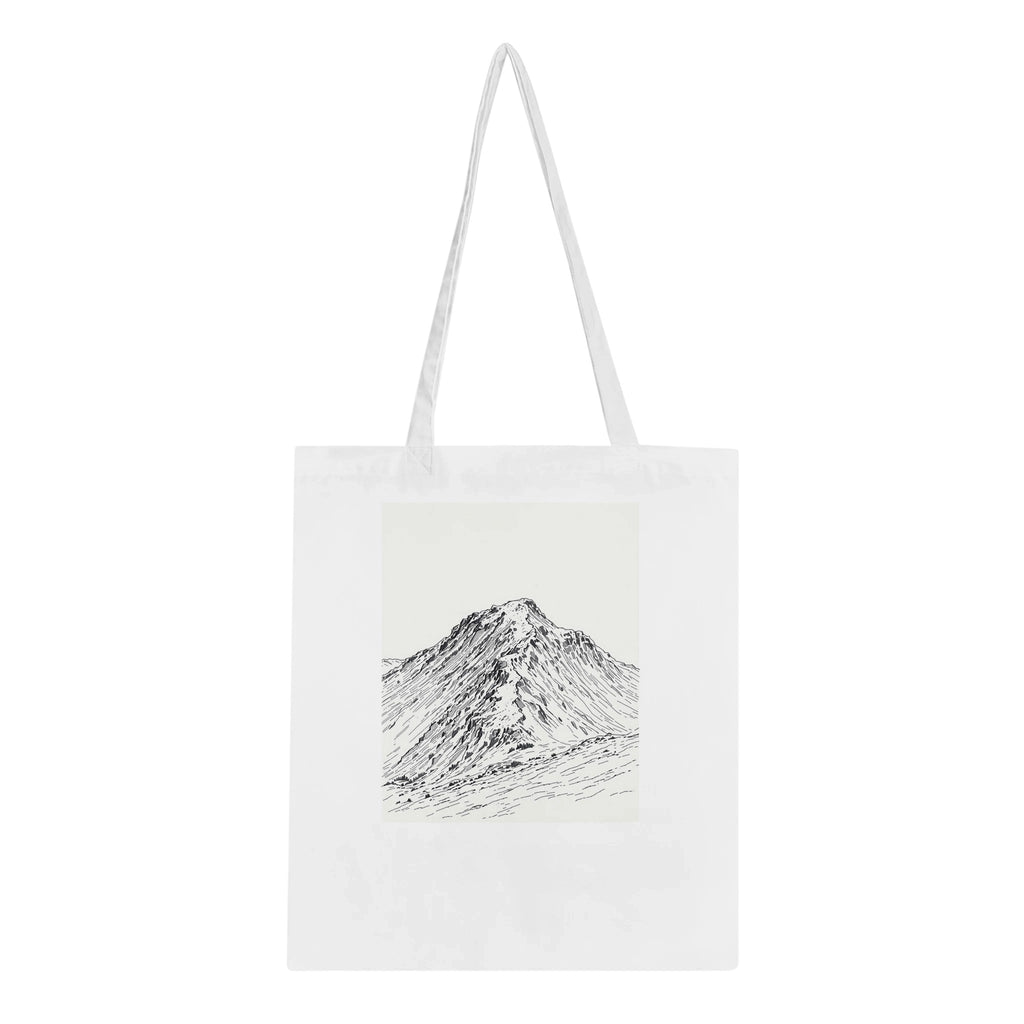 Wainwright Fells Map Notebook Cotton Shopper UK Tote Bag — detail view | Wild Thread Co