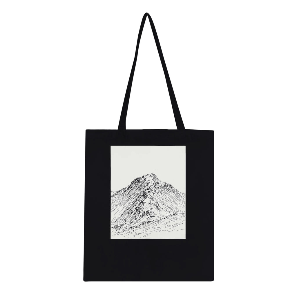 Wainwright Fells Map Notebook Cotton Shopper UK Tote Bag — detail view | Wild Thread Co