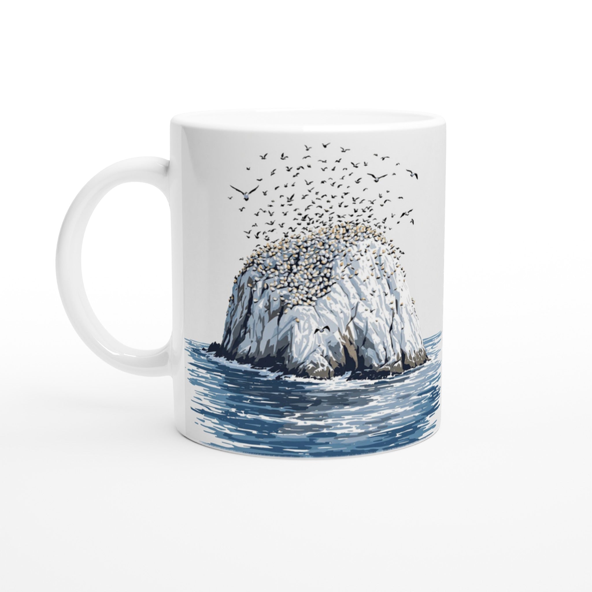 Gannet Colony Bass Rock Coffee Tea Ceramic 11oz Mug UK — Mug | Wild Thread Co UK