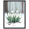 Snowdrop February First Flowers Framed Print Wall Art Ready to Hang — Framed Art Print | Wild Thread Co UK