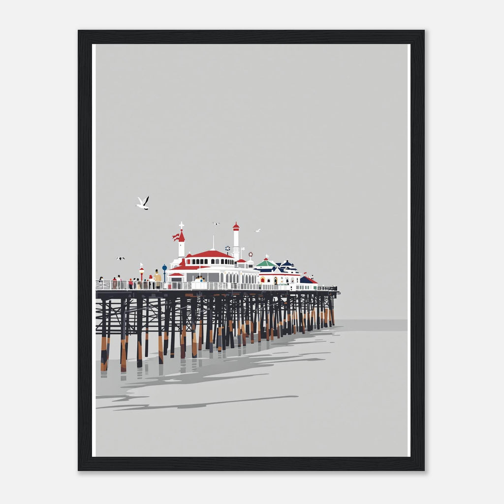 Victorian Seaside Pier Resilience Framed Art Print — detail view | Wild Thread Co