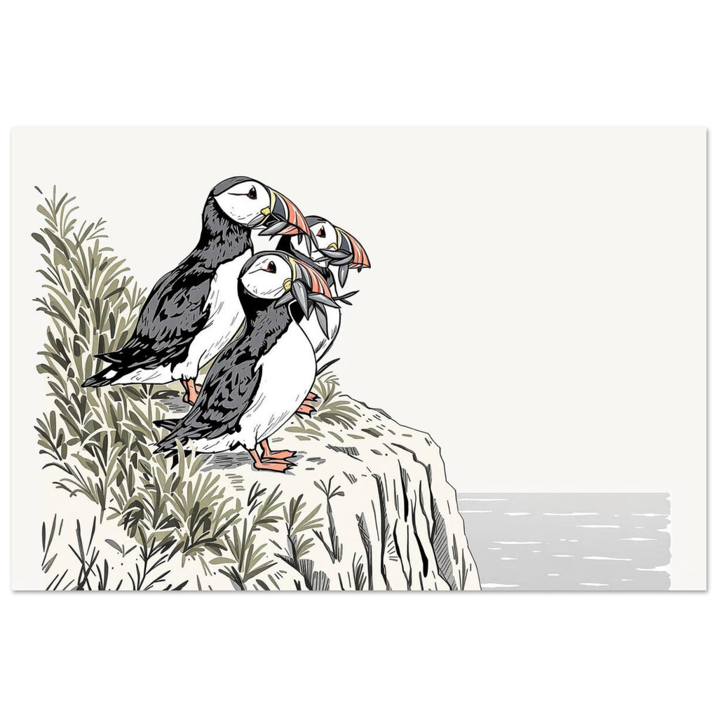 Puffin Colony — Print Material | Wild Thread Co UK