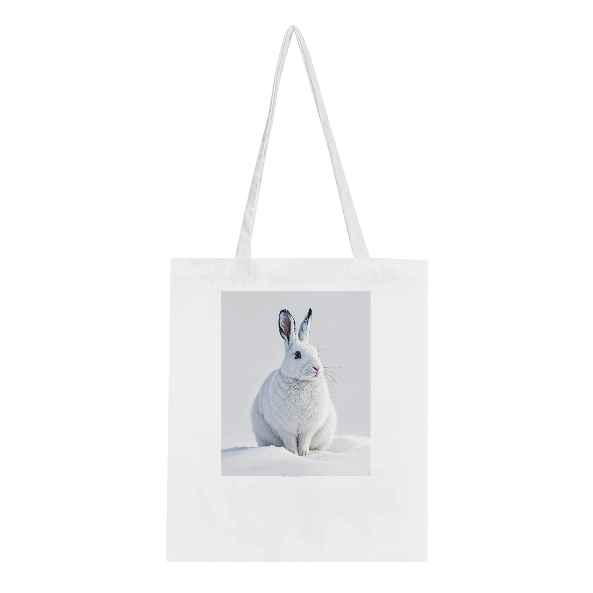 Mountain Hare White Winter Snow Tote Bag Cotton Shopper UK — Tote Bag | Wild Thread Co