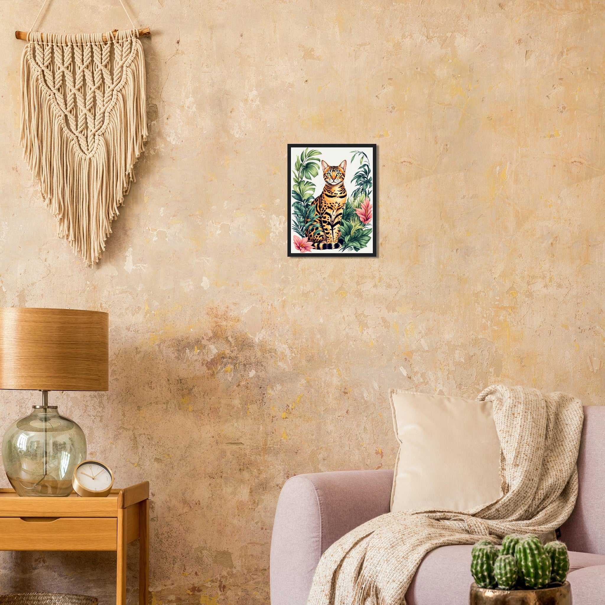 Bengal Cat Jungle Framed Print — Framed Art Print | Wild Thread Co