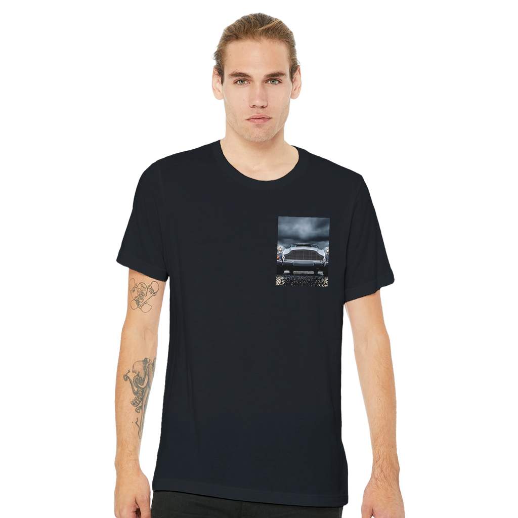 Aston Martin Db5 Silver T-Shirt — detail view | Wild Thread Co
