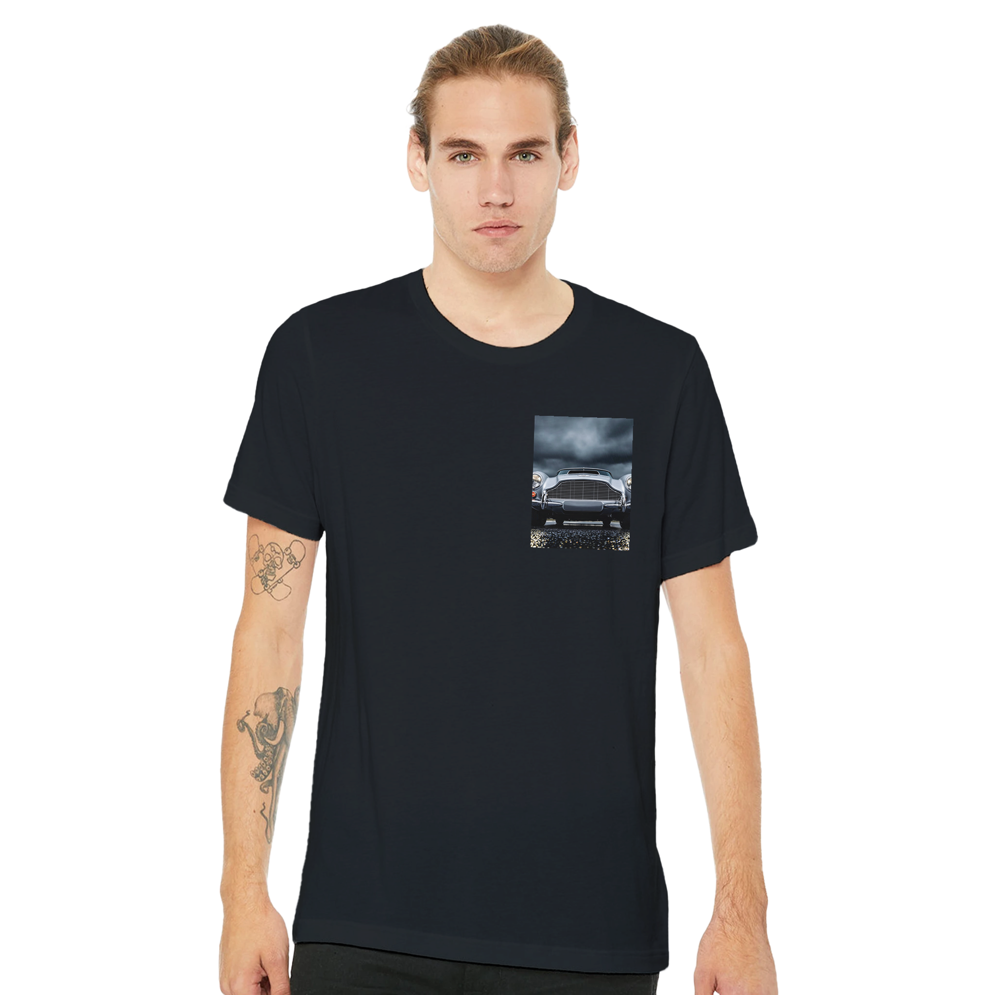 Aston Martin Db5 Silver T-Shirt — detail view | Wild Thread Co
