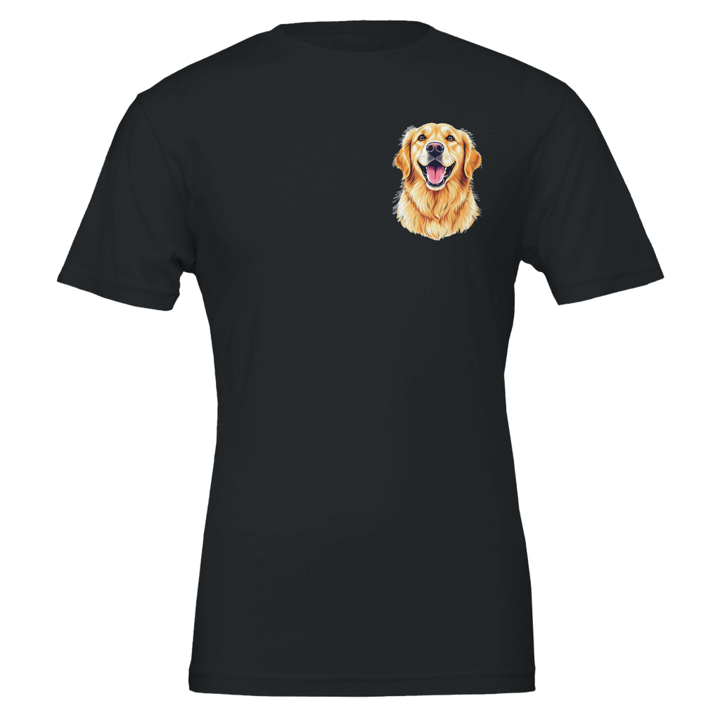 Golden Retriever Smile T-Shirt Unisex Cotton Tee UK T-Shirt — detail view | Wild Thread Co