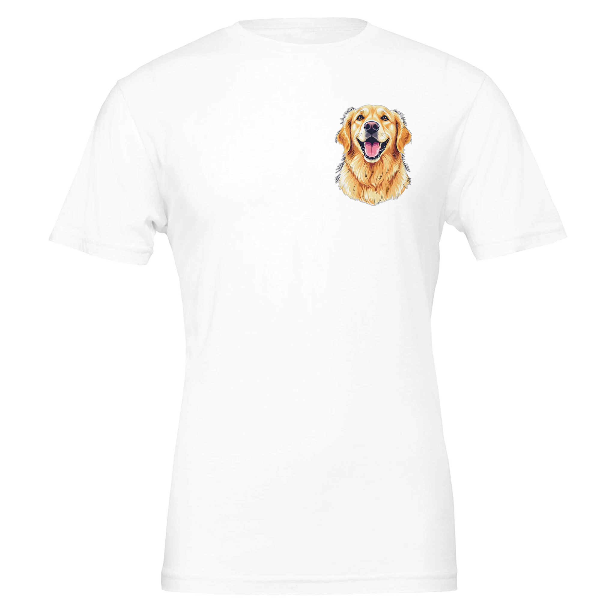 Golden Retriever Smile T-Shirt Unisex Cotton Tee UK T-Shirt — detail view | Wild Thread Co