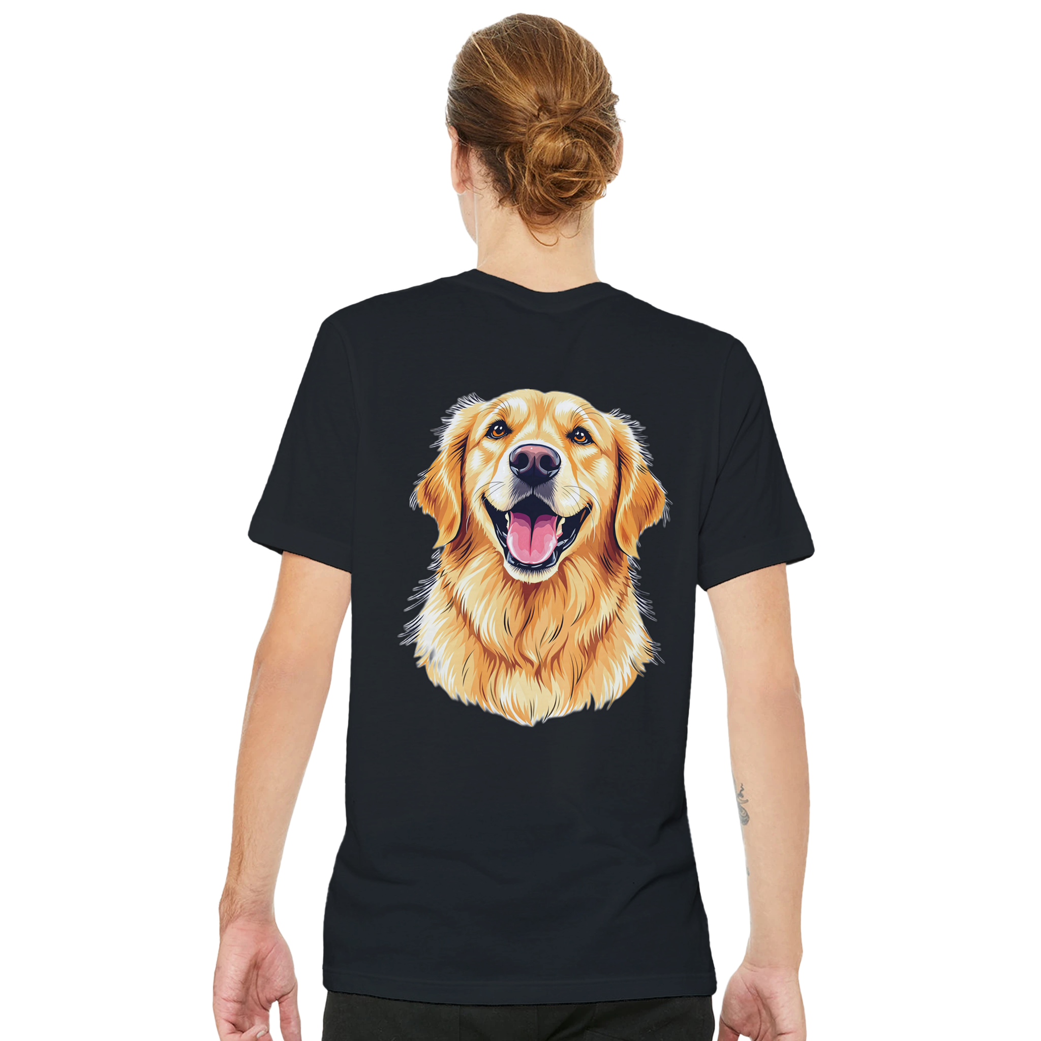 Golden Retriever Smile T-Shirt Unisex Cotton Tee UK T-Shirt — detail view | Wild Thread Co