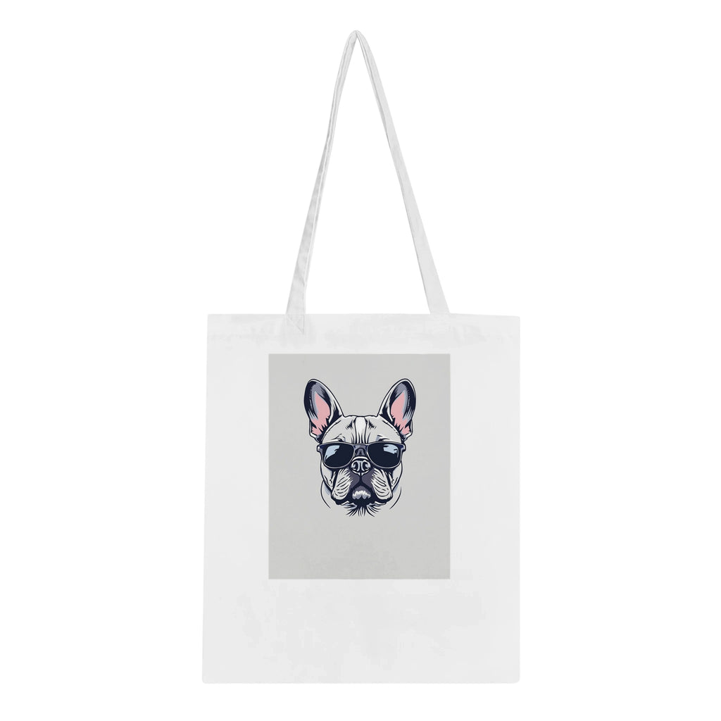French Bulldog Cool Cotton Shopper UK Tote Bag — detail view | Wild Thread Co