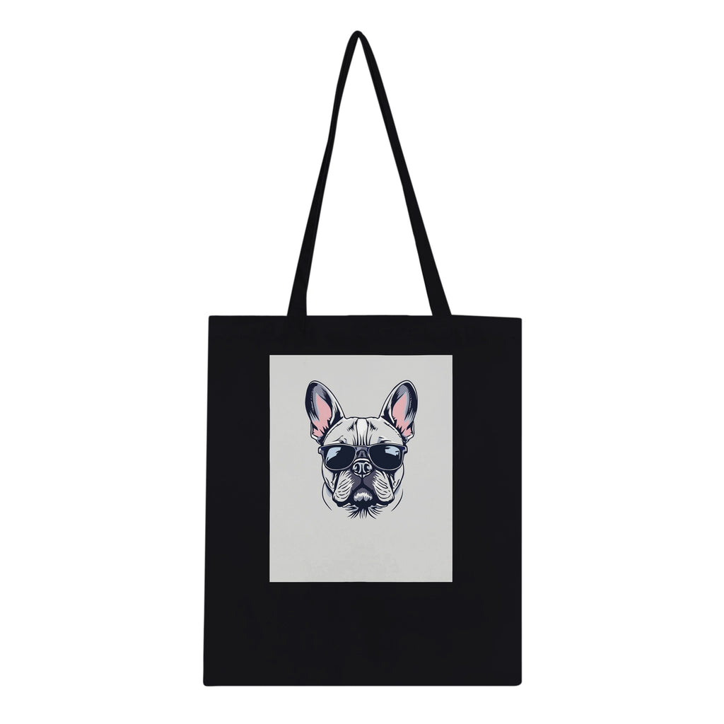 French Bulldog Cool Cotton Shopper UK Tote Bag — detail view | Wild Thread Co