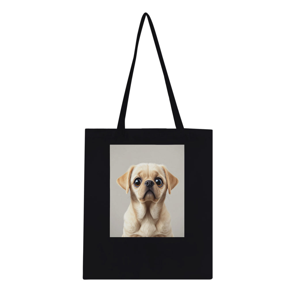 Labrador Puppy Eyes Cotton Shopper UK Tote Bag — detail view | Wild Thread Co
