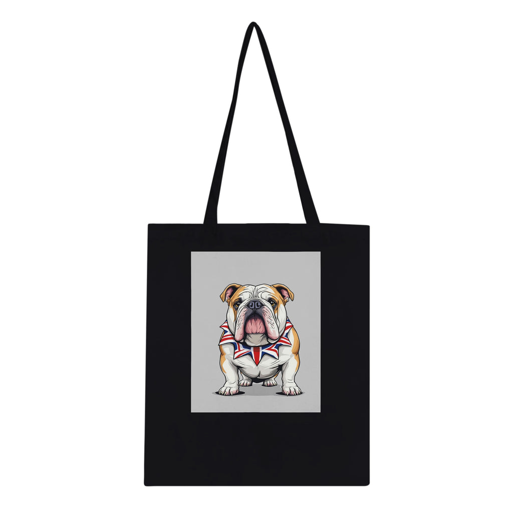 Bulldog Cotton Shopper UK Tote Bag — detail view | Wild Thread Co