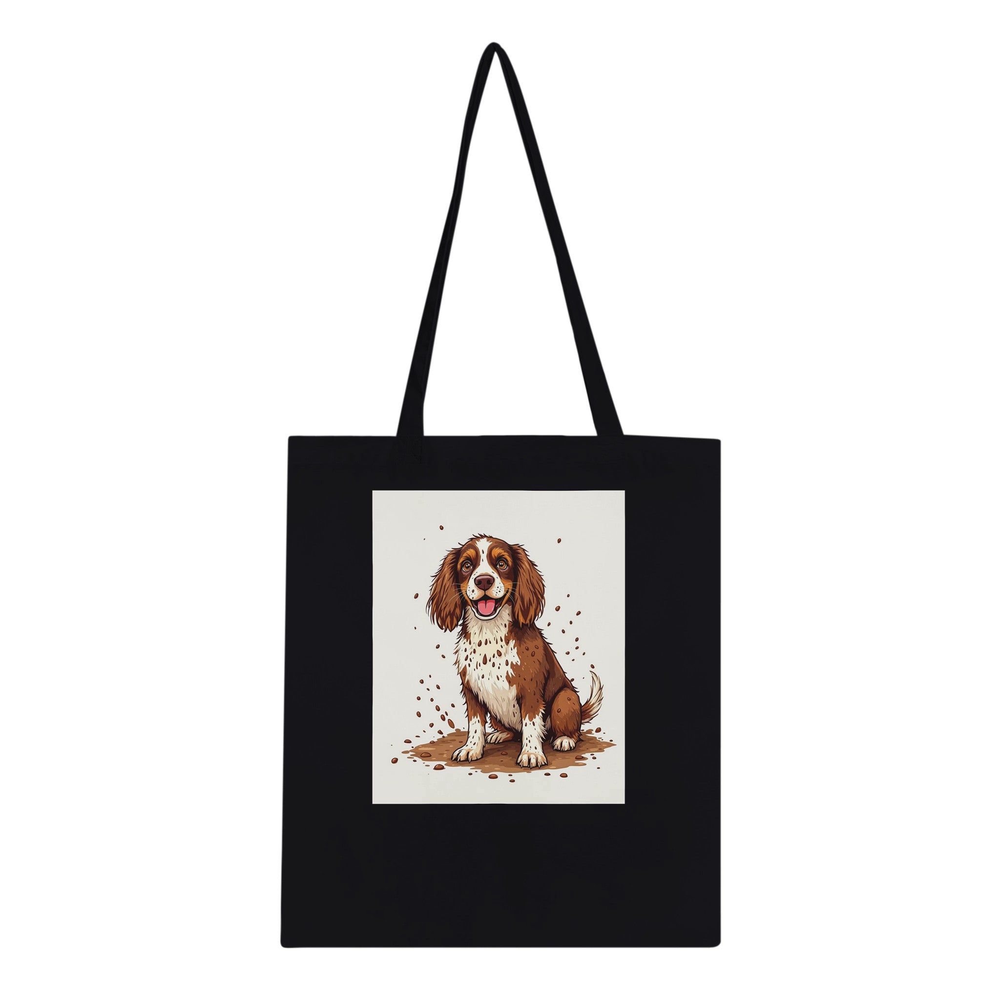 Springer Spaniel Mud Cotton Shopper UK Tote Bag — detail view | Wild Thread Co