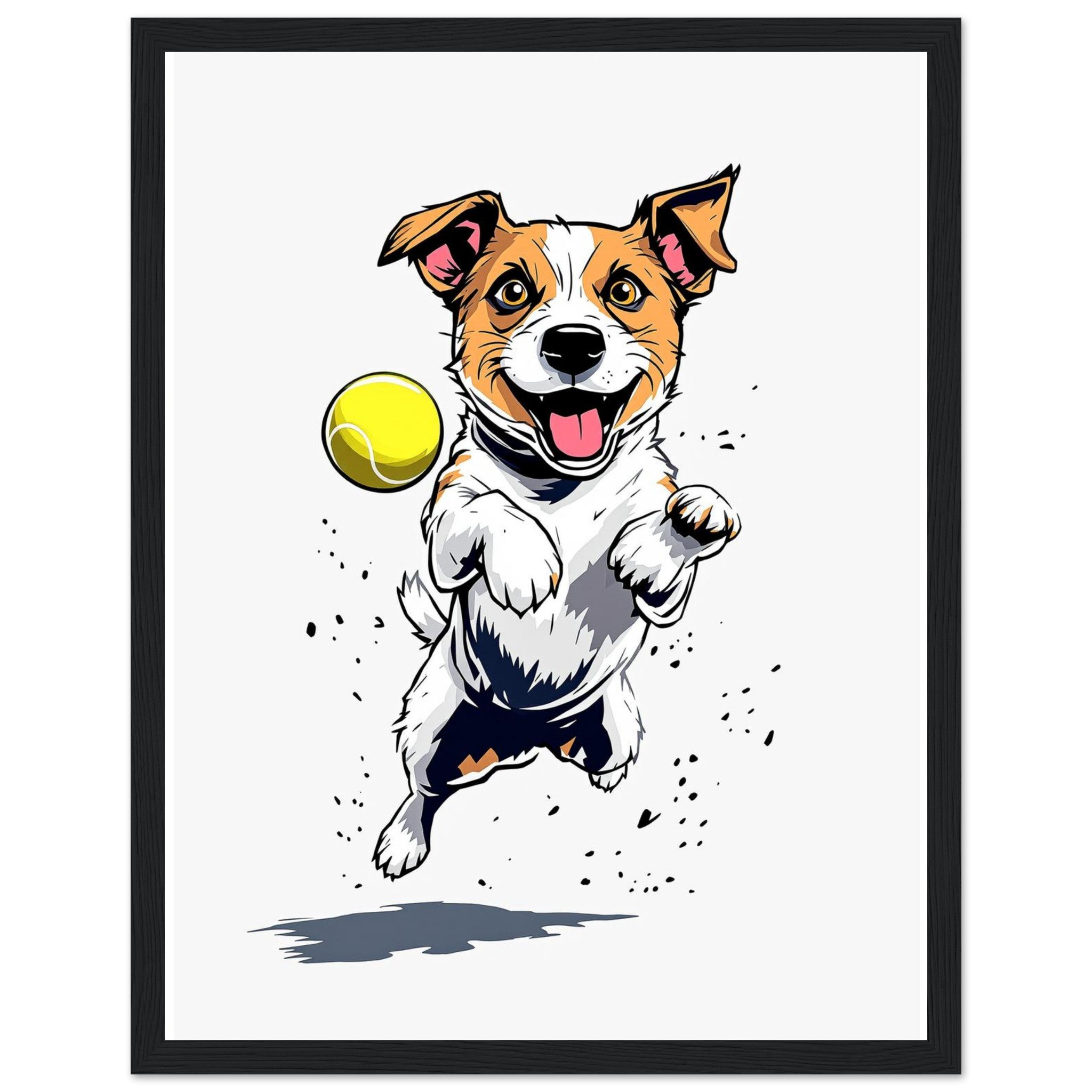 Jack Russell Terrier Wall Art Ready to Hang UK Framed Print Ha — Framed Art Print | Wild Thread Co UK