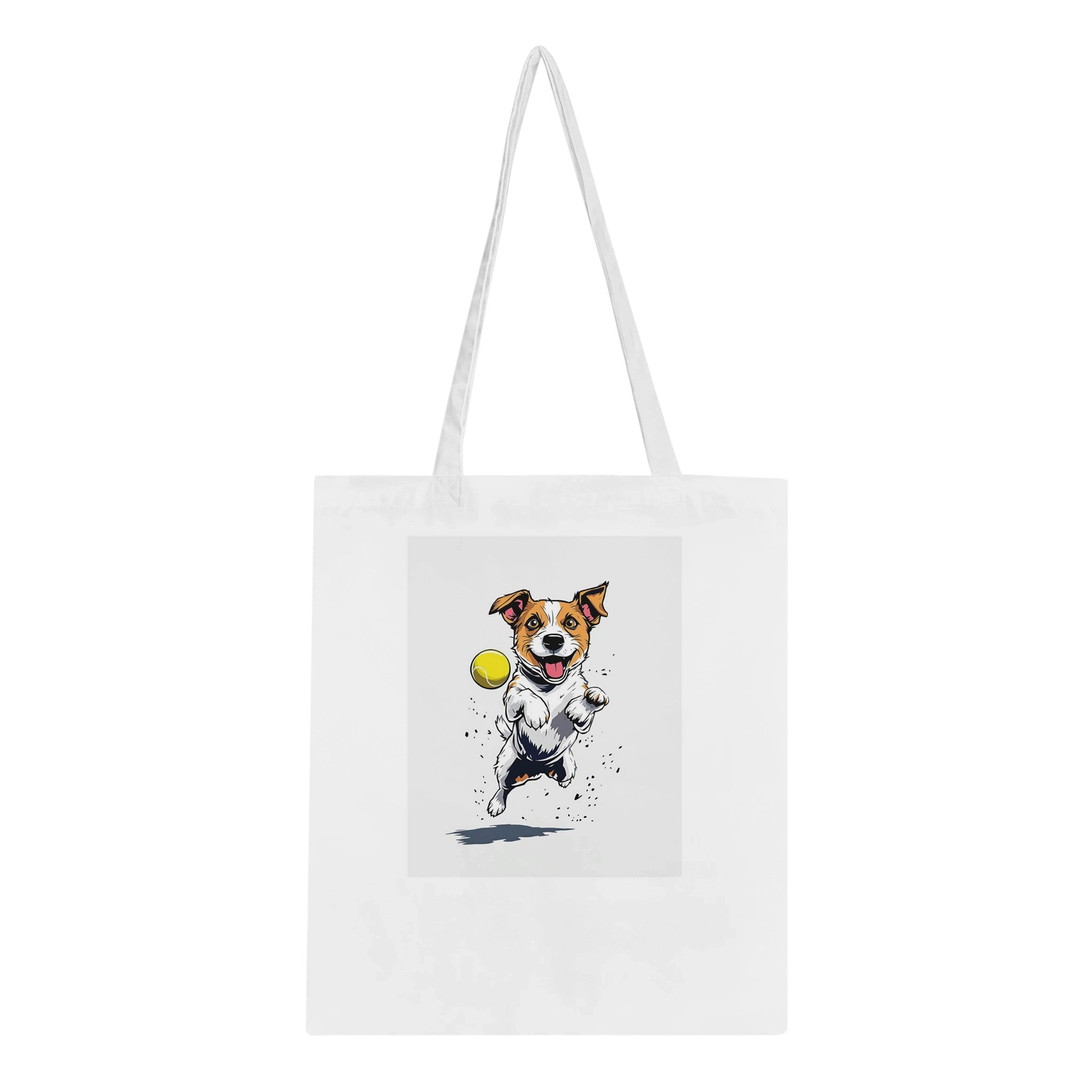 Jack Russell Terrier Cotton Shopper UK Tote Bag — detail view | Wild Thread Co