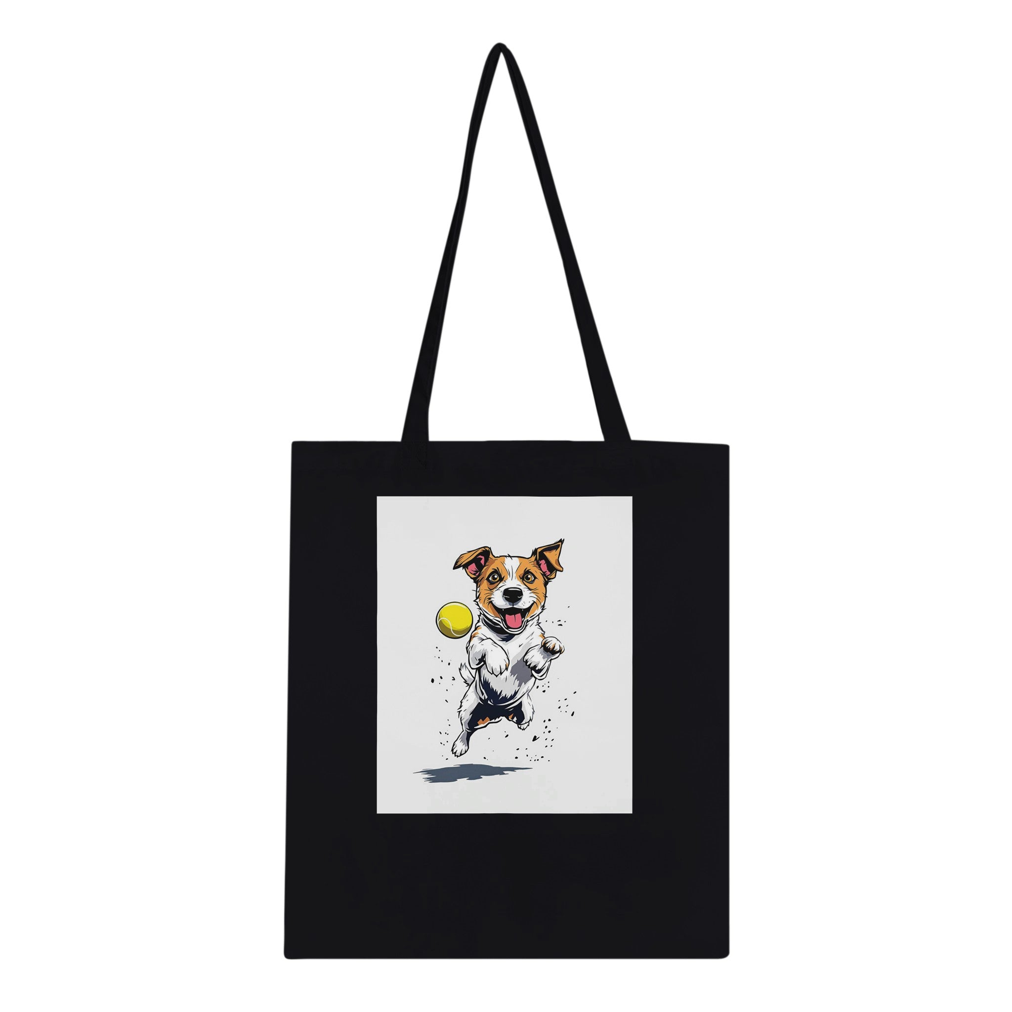 Jack Russell Terrier Cotton Shopper UK Tote Bag — detail view | Wild Thread Co