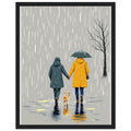 Dog Walk Rain Framed Print Wall Art Ready to Hang UK — Framed Art Print | Wild Thread Co UK