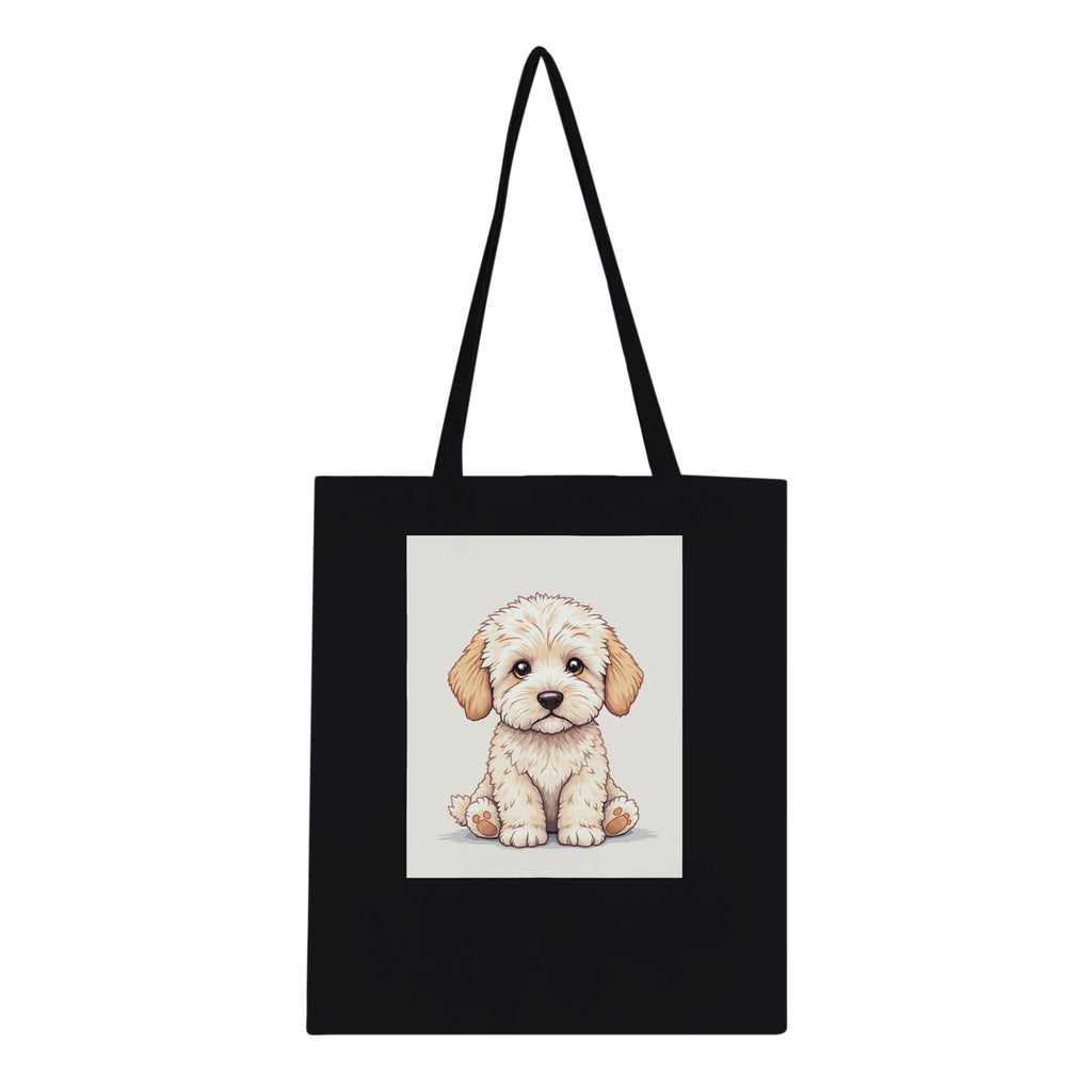 Cockapoo Fluffy Tote Bag Cotton Shopper UK Tote Bag — detail view | Wild Thread Co
