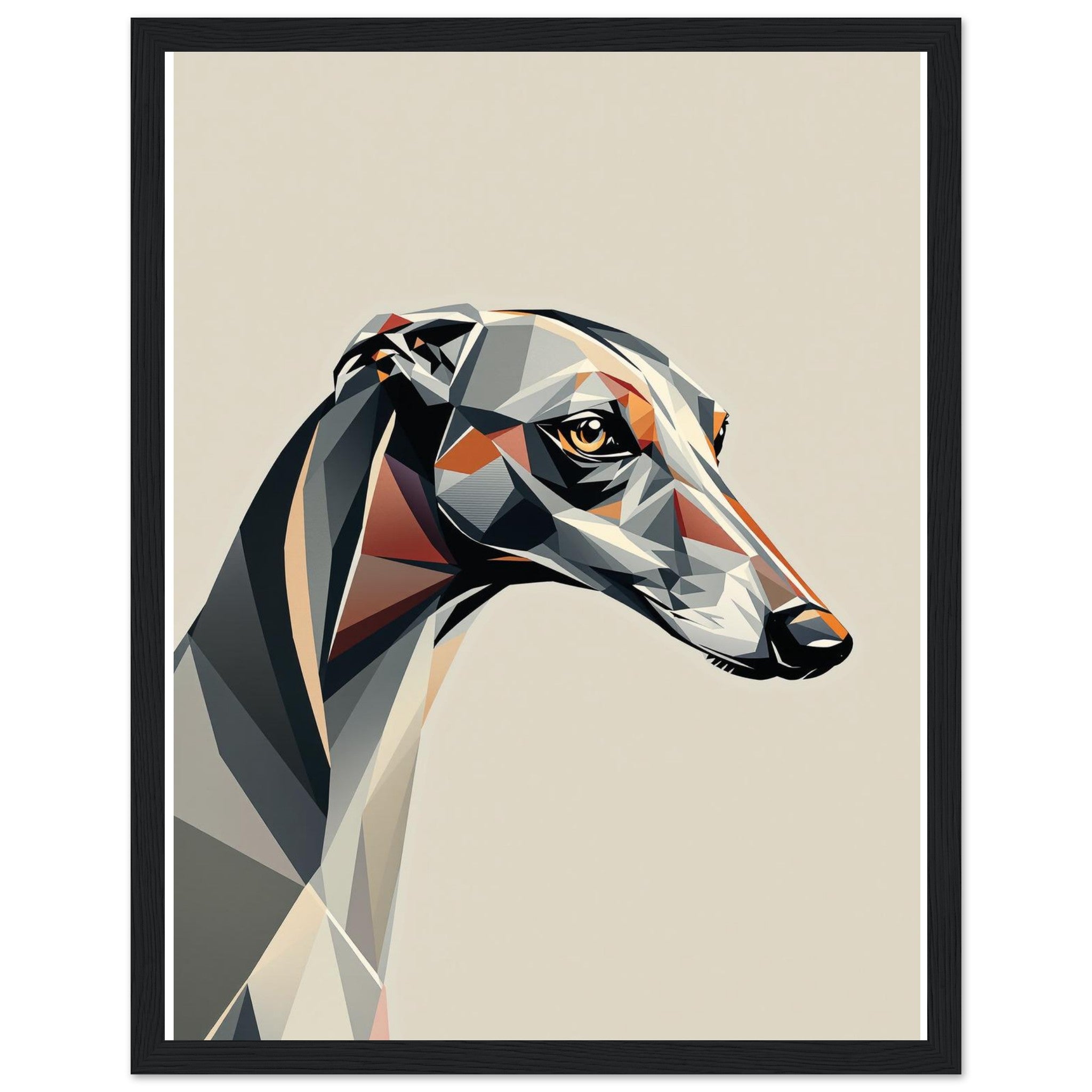 Greyhound Art Deco — Framed Art Print | Wild Thread Co UK