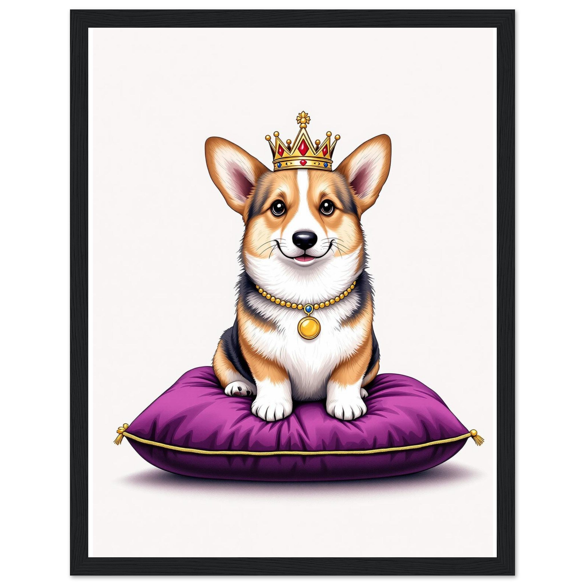 Corgi Royal Framed Print Wall Art Ready to Hang UK — Framed Art Print | Wild Thread Co UK
