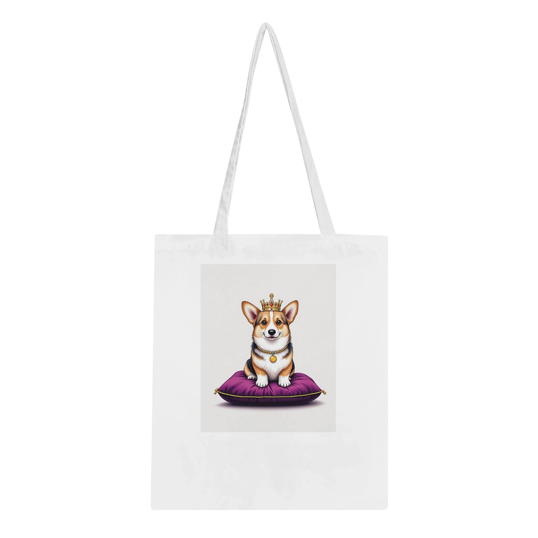 Corgi Royal Cotton Shopper UK Tote Bag — detail view | Wild Thread Co