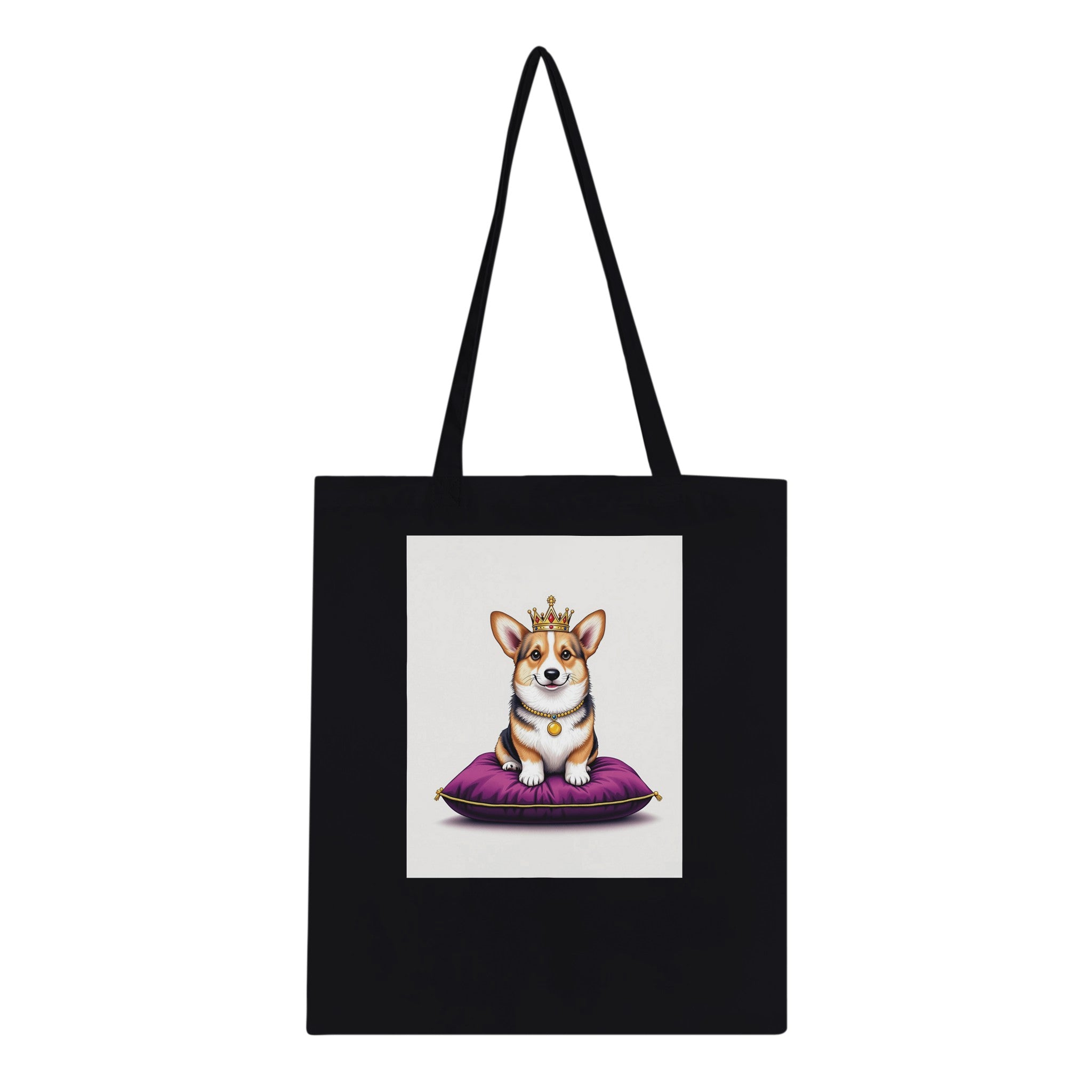Corgi Royal Cotton Shopper UK Tote Bag — detail view | Wild Thread Co