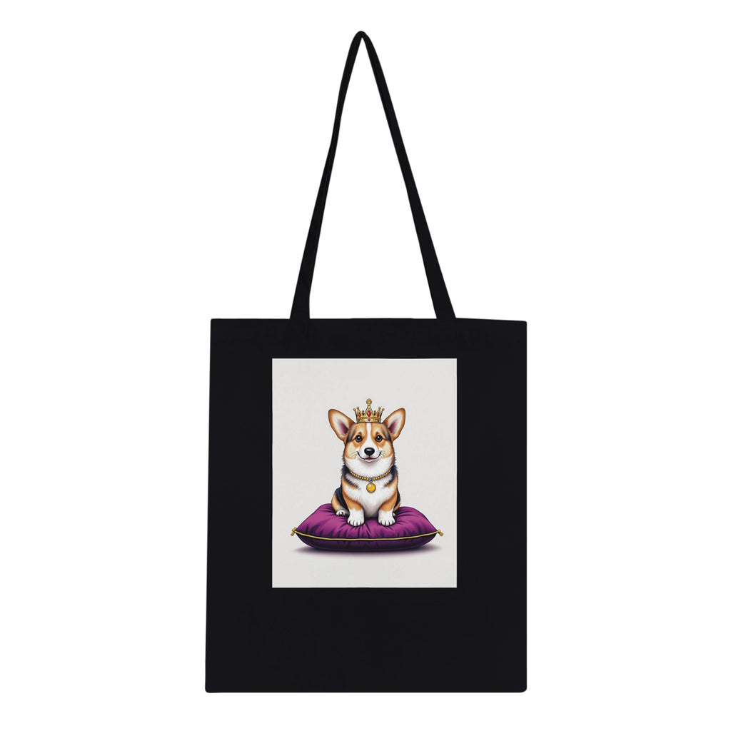 Corgi Royal Cotton Shopper UK Tote Bag — detail view | Wild Thread Co