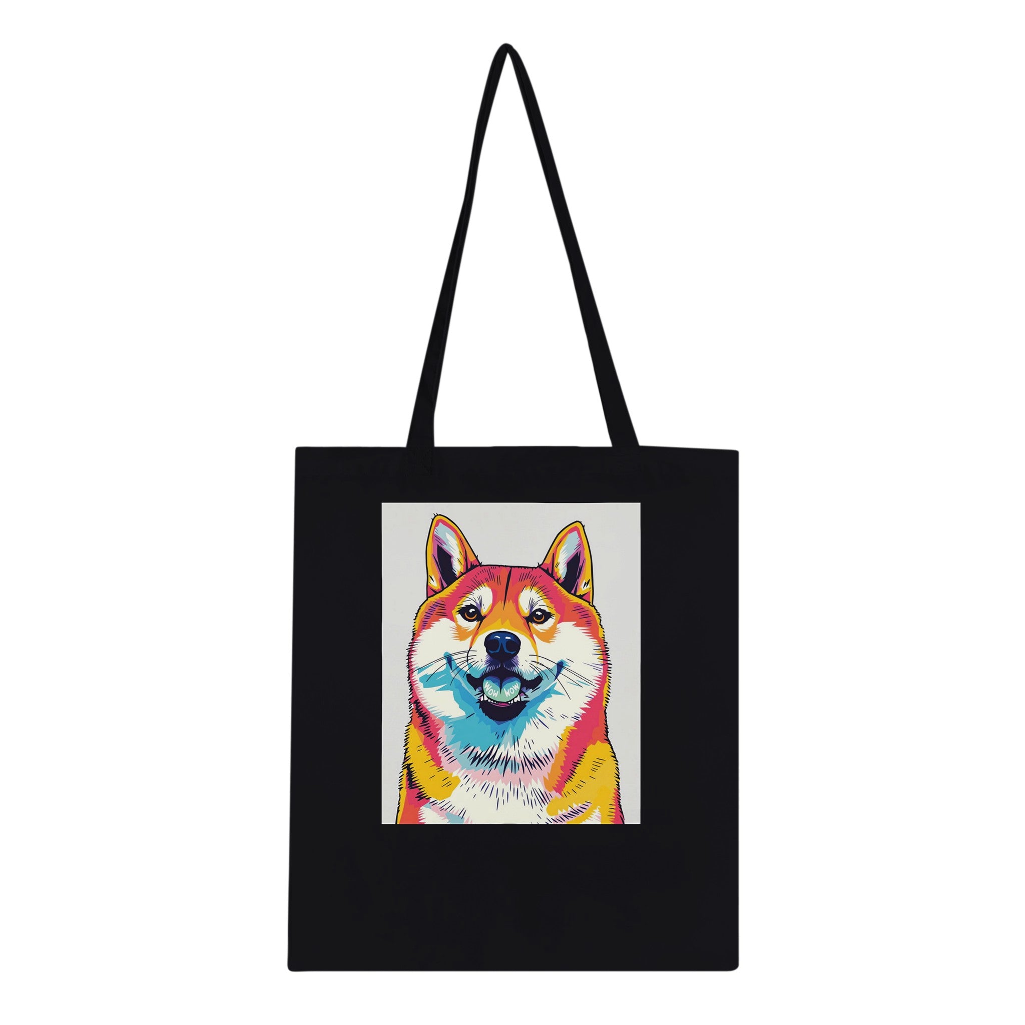 Shiba Inu Meme Cotton Shopper UK Tote Bag — detail view | Wild Thread Co