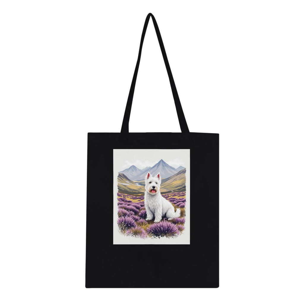 Westie Highland Cotton Shopper UK Tote Bag — detail view | Wild Thread Co
