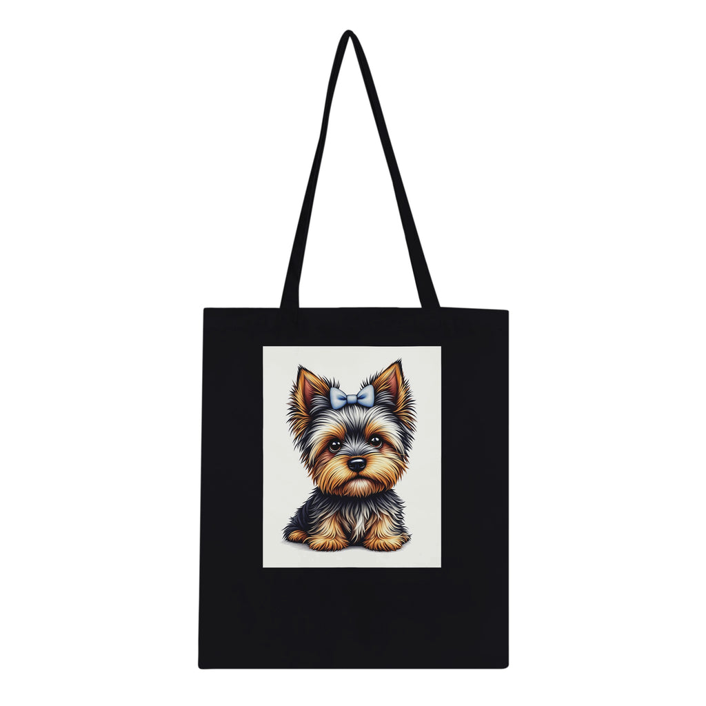 Yorkshire Terrier Cotton Shopper UK Tote Bag — detail view | Wild Thread Co