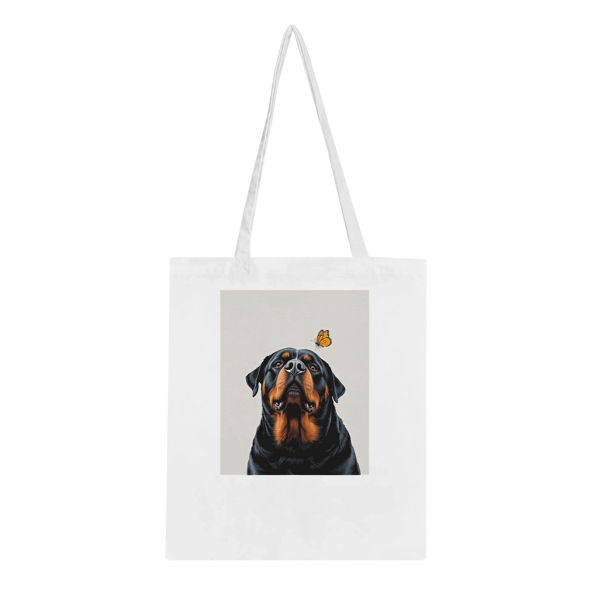 Rottweiler Gentle Cotton Shopper UK Tote Bag — detail view | Wild Thread Co
