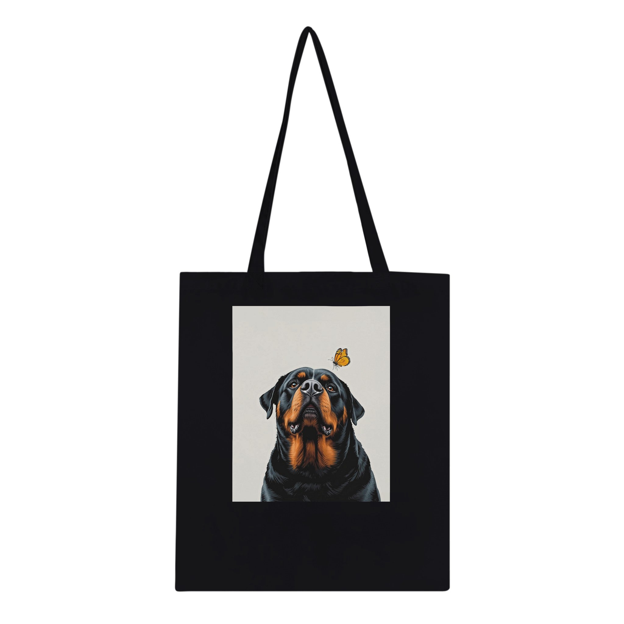 Rottweiler Gentle Cotton Shopper UK Tote Bag — detail view | Wild Thread Co