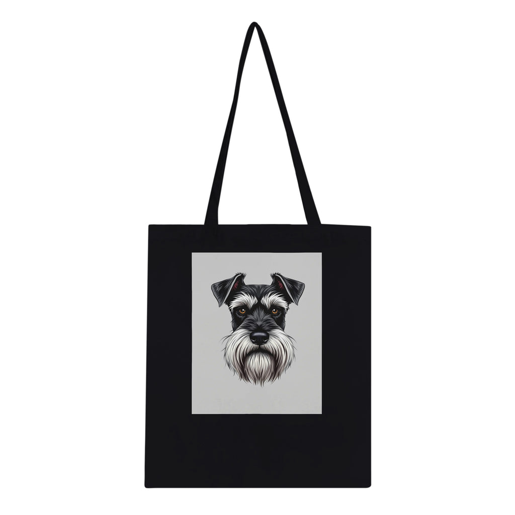 Miniature Schnauzer Cotton Shopper UK Tote Bag — detail view | Wild Thread Co