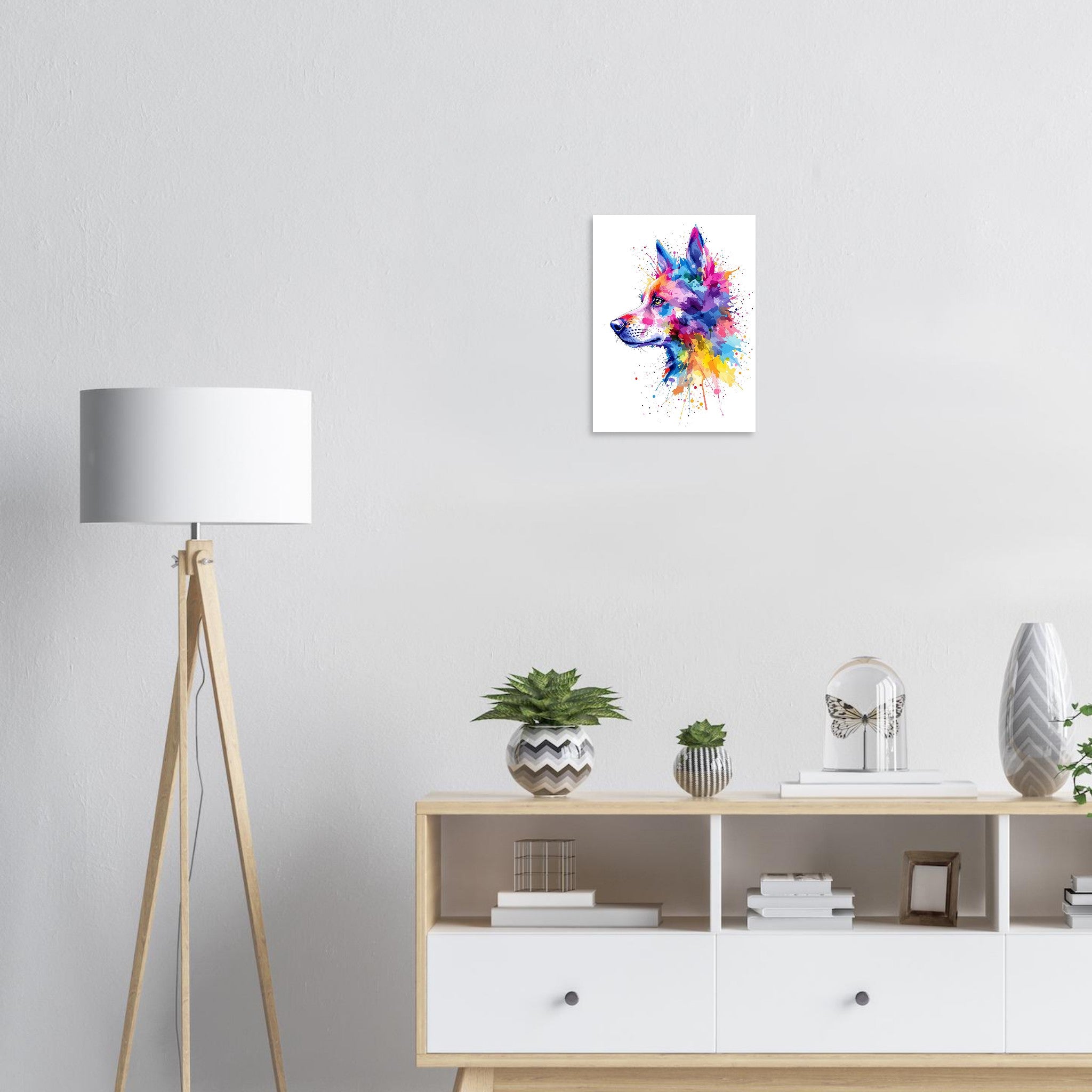 dog watercolour abstract Art Wall Art UK Art Art Print — Art Print | Wild Thread Co UK