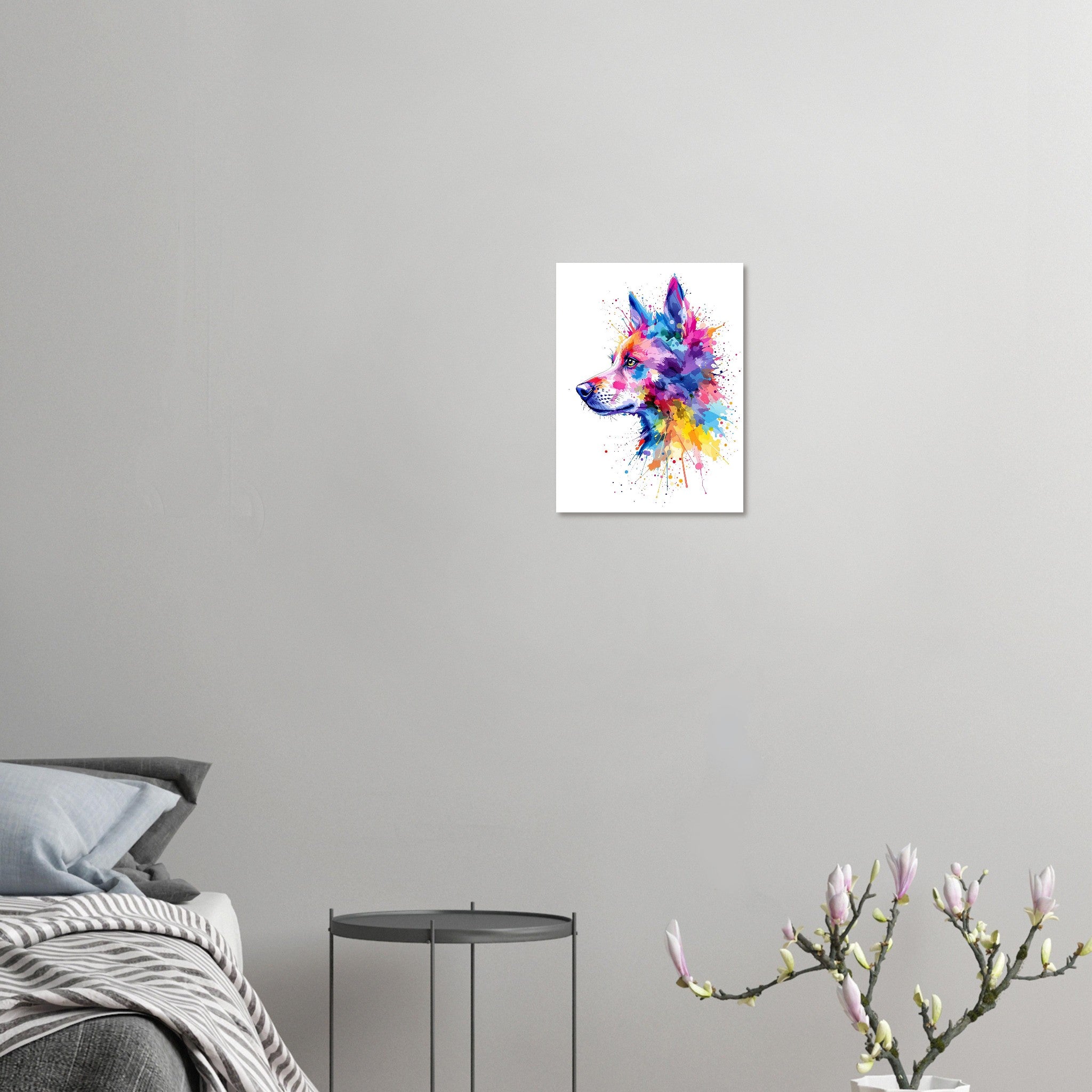 dog watercolour abstract Art Wall Art UK Art Art Print Art Print — detail view | Wild Thread Co