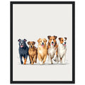 Dog Family Pack Wall Art Ready to Hang UK — Framed Art Print | Wild Thread Co UK